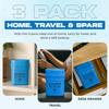 3pk Travel Sharps Bin 0.2L Small Sharps Box for Needles, Lancets & Insulin Pen Tips Portable Disposal Container with Secure Leakproof Lid Medical Waste Bin, Blue view 2