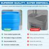 3pk Travel Sharps Bin 0.2L Small Sharps Box for Needles, Lancets & Insulin Pen Tips Portable Disposal Container with Secure Leakproof Lid Medical Waste Bin, Blue view 4