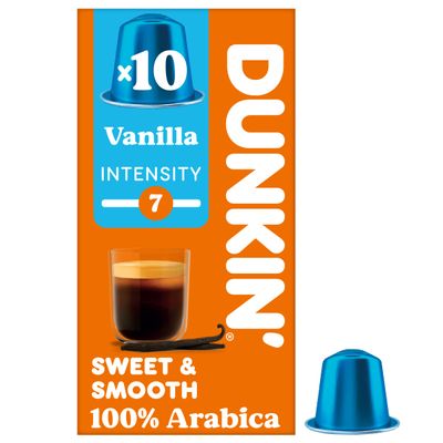 Dunkin' Nespresso Compatible Capsules Vanilla - 10 Capsules