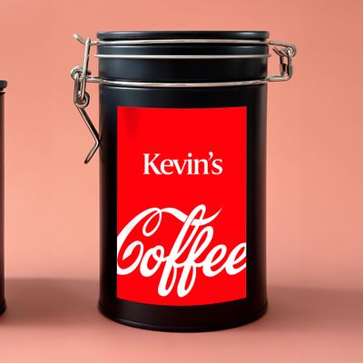 Coffee Red graphics Tin, Novelty Gift, Tin (Red Coffee)