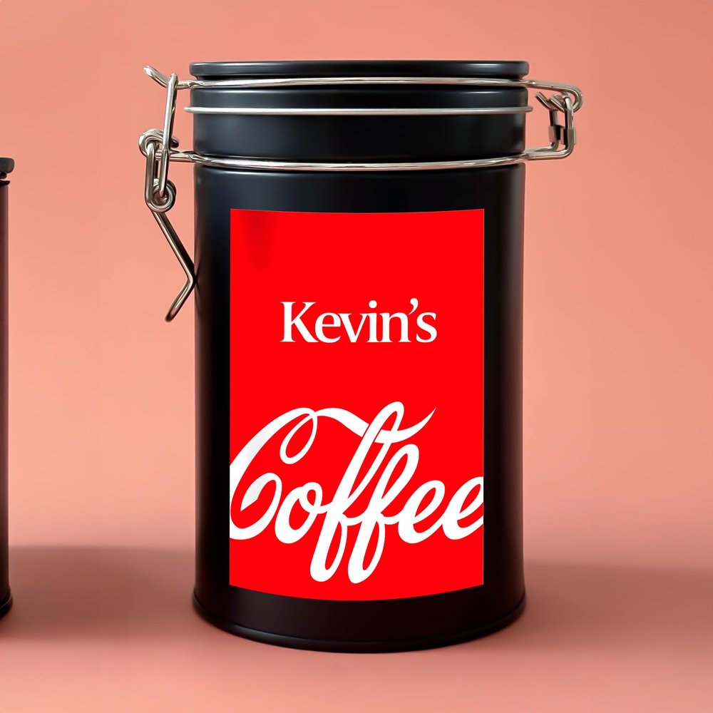 Coffee Red graphics Tin, Novelty Gift, Tin (Red Coffee)