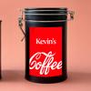 Coffee Red graphics Tin, Novelty Gift, Tin (Red Coffee) view 1