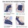 6-Cavity Lymphatic Drainage Machine Compression Boots for Legs, Air Compression Leg Massager Machine, Full Body Waist Arm Leg Relax Instrument, Pain and Circulation (Blue, 2 Legs + Waist) view 2