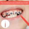 30PCS Red Dental Brushes Red Interdental Brushes R ed Brushes Floss Brus hes R ed Interdental Brush ES Interdental Floss Picks for Between Teeth Toothbrush and Oral Gums view 4