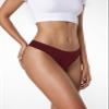 DHFBABY Thongs for Women Breathable Seamless Stretch Underwear Soft Low Waist Ladies T-back Panties 6 Pack, Black+gray+wine Red+beige+cyan+blue, S view 4