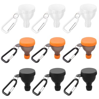 9Packs Small Protein Powder Funnel, Workout Protein Powder Container Portable Supplement Funnels for Filling Bottles