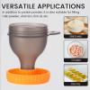 9Packs Small Protein Powder Funnel, Workout Protein Powder Container Portable Supplement Funnels for Filling Bottles view 3