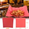 KIKISML 100 PCS Deli Paper Sheets 12 * 12 Inch, Food-grade Pure Color Greaseproof Paper Food Basket Liners for Sandwiches, Burgers, Fries Wrapping for Party, Festival and Outdoors - Red view 2