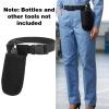 1 PCS Professional Massage Bottle Hoslter with Adjustable Belt, Single Massage Therapist Bag Portable Lotion Oil Waist Holder Organizer for Beauty Salons, Hospitals, Spas Therapy Supplies (Black) view 3