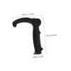 ZUNOXAZ 2pcs Pole Handle Replacement Walking Cane Handle Replacement Hiking Pole Adapter Cane Walking Stick Climbing Accessory Tools Black view 2