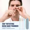 2-in-1 Nasal Hair Cutter, 2025 Professional Nose Hair Trimmer with 360 Rotation & Ear Picker, Dual-Blade Manual Nasal Grooming Tool with Soft Cleaning Brush for Men and Women (Blue, 6 PCS) view 3