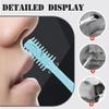 2-in-1 Nasal Hair Cutter, 2025 Professional Nose Hair Trimmer with 360 Rotation & Ear Picker, Dual-Blade Manual Nasal Grooming Tool with Soft Cleaning Brush for Men and Women (Blue, 6 PCS) view 4