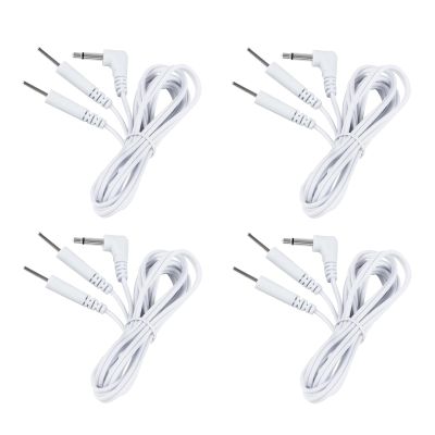 4PCS Replacement Lead Wires for TENS, 90 DC 2.35mm Plug to 2mm Electrotherapy Electrode Leads, Electrotherapy Accessories for TENS EMS Machine