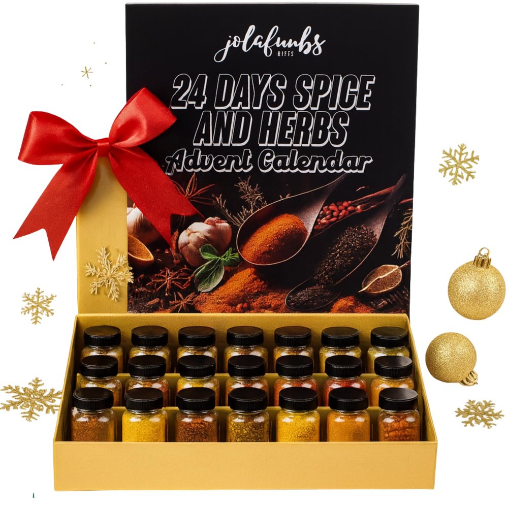 Herbs And Spices Adult Advent Calendar 2026 24 Days Christmas, Gifts For Women And Men - Gourmet Spices for Cooking Grilling, Rubs, Mixed Spice, Herbs All Purpose Seasoning Xmas Countdown Present