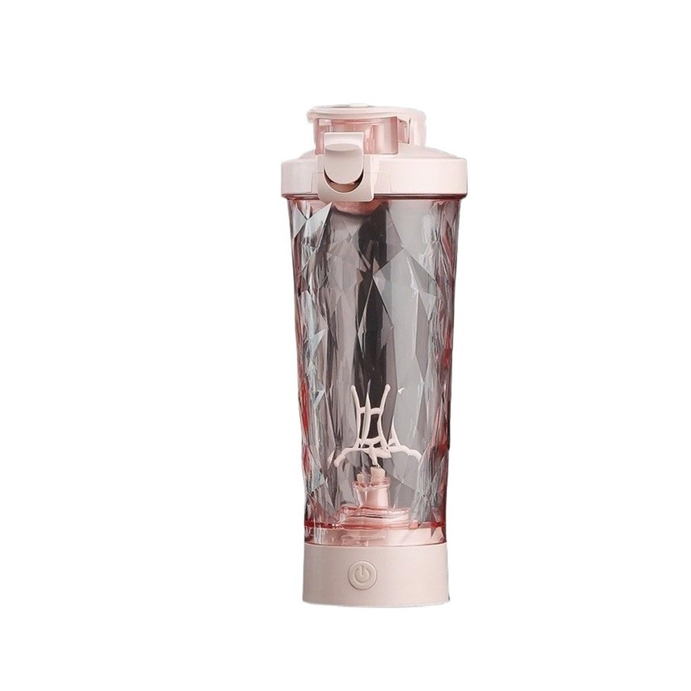 Coffee Mixing Cup, Automatic Mixer Cup Electric Shaker Cup Fitness Coffee Milk Powder Charging Water Cup Motorcycle Equipment,Self Stirring(Pink)