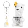 Bafiwu Funny Gifts for Women, Positive Llama Animals Crochet with Alpaca Charm Keychain, Emotional Support Gift for Friends, Mum, Dad, Coworkers, Birthday Christmas Gift (Llama) view 1