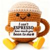 Bafiwu Coffee Lovers Gifts for Women Men, Positive Animals Crochet Espresso Coffee Cup Decor, Cute Funny Gift for Friends, Boyfriend, Girlfriend, Mom, Dad, Birthday Thank You Gifts(STY-1) view 1