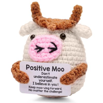 Bafiwu Highland Cow Gifts for Women,Handmade Positive Crochet Moo Animals