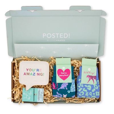 POSTED! You're Purrfect Letterbox Gift For Her Cat Lover Socks & Pamper Treats - Exclusive Range - By LK - Cosy Socks, Cat-Themed, Lovely Bracelet, Heartfelt Gift