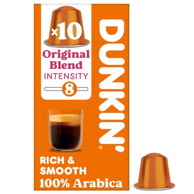 Dunkin' Nespresso Compatible Capsules Original Blend - 10 Capsules