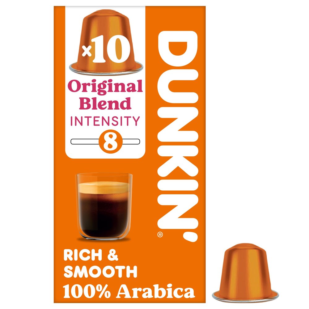 Dunkin' Nespresso Compatible Capsules Original Blend - 10 Capsules