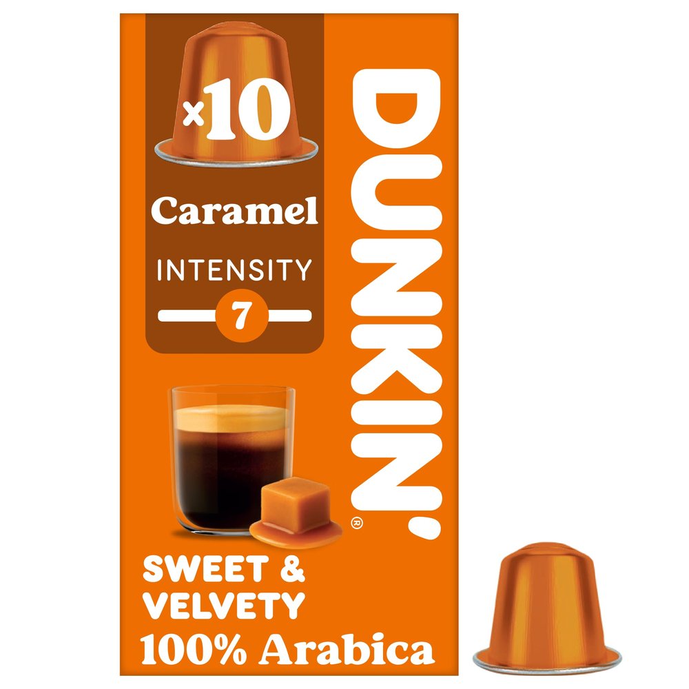 Dunkin' Nespresso Compatible Capsules Caramel - 10 Capsule
