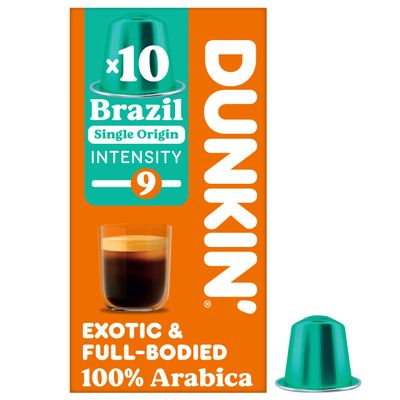 Dunkin' Nespresso Compatible Capsules Brazil - 10 Capsules