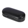COLLBATH Portable Small and Light Glasses Storage Case with Two-in-one Design, Black Leather and Flannel Material, Includes Mirror, for Business Trips and Travel view 1