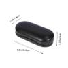 COLLBATH Portable Small and Light Glasses Storage Case with Two-in-one Design, Black Leather and Flannel Material, Includes Mirror, for Business Trips and Travel view 2