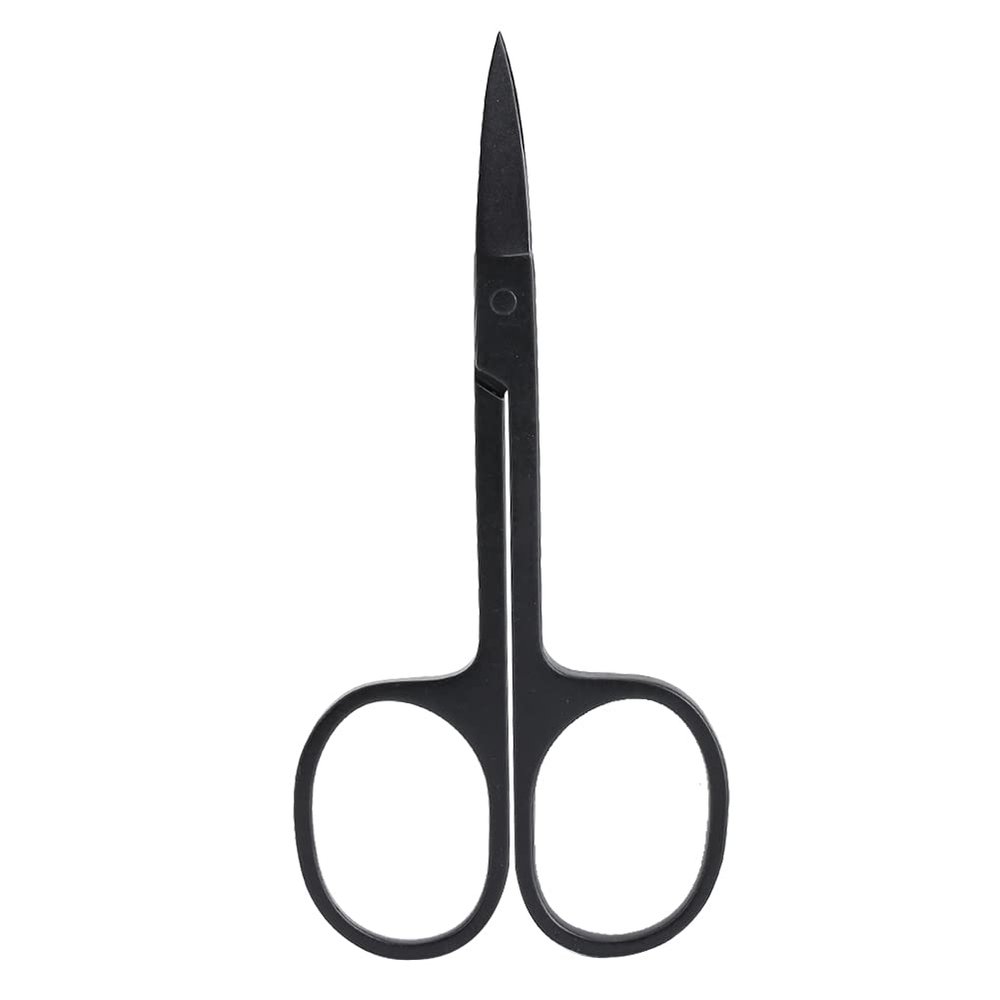 for Beauty Tool, for Stainless Steel, Black Scissor for Eyebrows, Nose Hair, Beard Trimming (Eyebrow Cutters (Pointed))