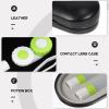 Beatifufu Box Leather Storage Business for Eyeglasses and Trips Travel Mirror Portable Black Sunglasses Case with, Small Light Two-in-one Design view 4