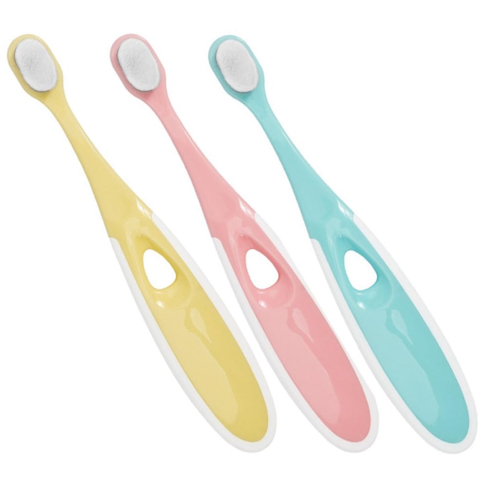 Gatuida 3pcs Soft-bristled Toothbrush with Gentle Bristles for Dual-use Cleaner Travel-Friendly Oral Care for Boy Girl Random Color