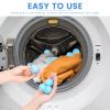 50 Pcs Laundry Balls Pet Hair Remover for Washing Machines,3.5cm Reusable Fluff & Lint Remover, Dryer Balls, Pet Hair Catcher for Clothes & Carpet, Dog & Cat Hairs Fuzz Removers(blue) view 4
