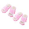 Mop House Slippers 2 Pairs Washable Cloth Striped Cleaning Shoes view 1