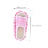 Mop House Slippers 2 Pairs Washable Cloth Striped Cleaning Shoes view 2