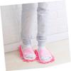 Mop House Slippers 2 Pairs Washable Cloth Striped Cleaning Shoes view 4