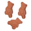 BESTYASH Sugar Saver Discs Moisture Absorber Packs Terracotta Bear-Shaped 3pcs Reusable to Maintain Freshness for Brown Sugar and Spices in Kitchen Food Storage Containers view 1