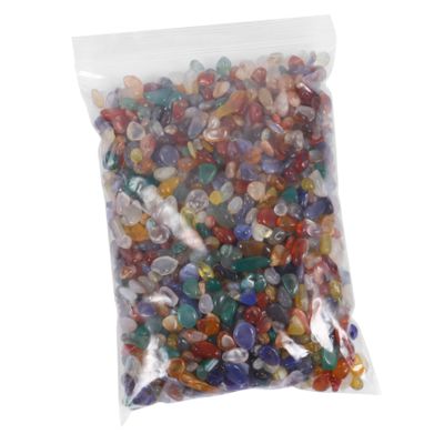 Beaupretty Natural Crystal Agate Gravel 300g Polished Tumbled Stones 5-7mm Colorful Aquarium Decoration Vase Filler for Fish Tank and Aquatic Pets