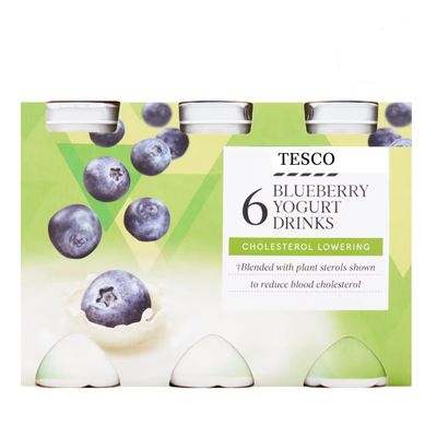 Katsy Style - Cholesterol Reducing Blueberry Yogurt Drink, Probiotic Dairy Beverage, Smooth and Refreshing Taste, 100 g Each Bottle, 6 Count Pack, Convenient Daily Nutrition Drink