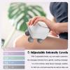 2025 New 4-Head Deep Tissue Electric Percussion Massager for Muscle Relaxation - 5 Adjustable Levels, Rechargeable Vibration Massage Device for Neck, Back, Shoulder, Leg (Black) view 4