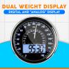 ZENO Hybrid 2-in-1 Analog & Digital Weighing Scale for Body Weight up to 180kg - Thick Tempered Glass - Extra Large Display - Easy to Read Digital Bathroom Scale - New Version - Gradient Blue view 3