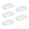 5-Pairs Clear Silicone Nose Pads - Universal Replacement Nosepads for Eyeglasses & Sunglasses, Square/Rectangle Push-Slide Design (Comfort & Anti-Slip) view 1