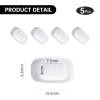 5-Pairs Clear Silicone Nose Pads - Universal Replacement Nosepads for Eyeglasses & Sunglasses, Square/Rectangle Push-Slide Design (Comfort & Anti-Slip) view 2