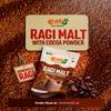 Eat5 Sprouted & Roasted Ragi Malt with Natural Cocoa Powder, High Calcium, Iron & Fiber, Instant Drink Mix, 15 Sachets, 225g Box, Vegan view 3