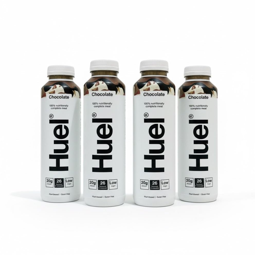 Harrissen Select Chocolate Meal Replacement Shake | Ready-to-Drink Protein Shake | Pack of 4 x 500ml Bottles | 20g Plant-Based Protein | Balanced Nutrition with Fibre, Vitamins & Minerals