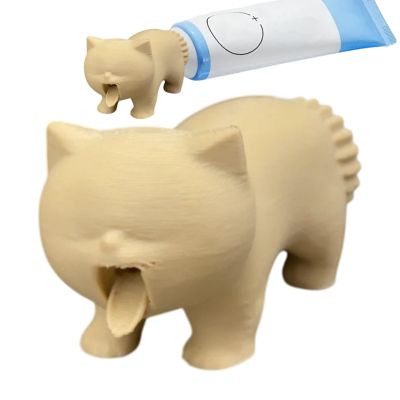 Cat Toothpaste Dispenser - Kitten Vomiting Tooth Paste Dispenser - Creative Toothpaste Cap,for Bathroom Shower Countertop Home Kids Animal Lover