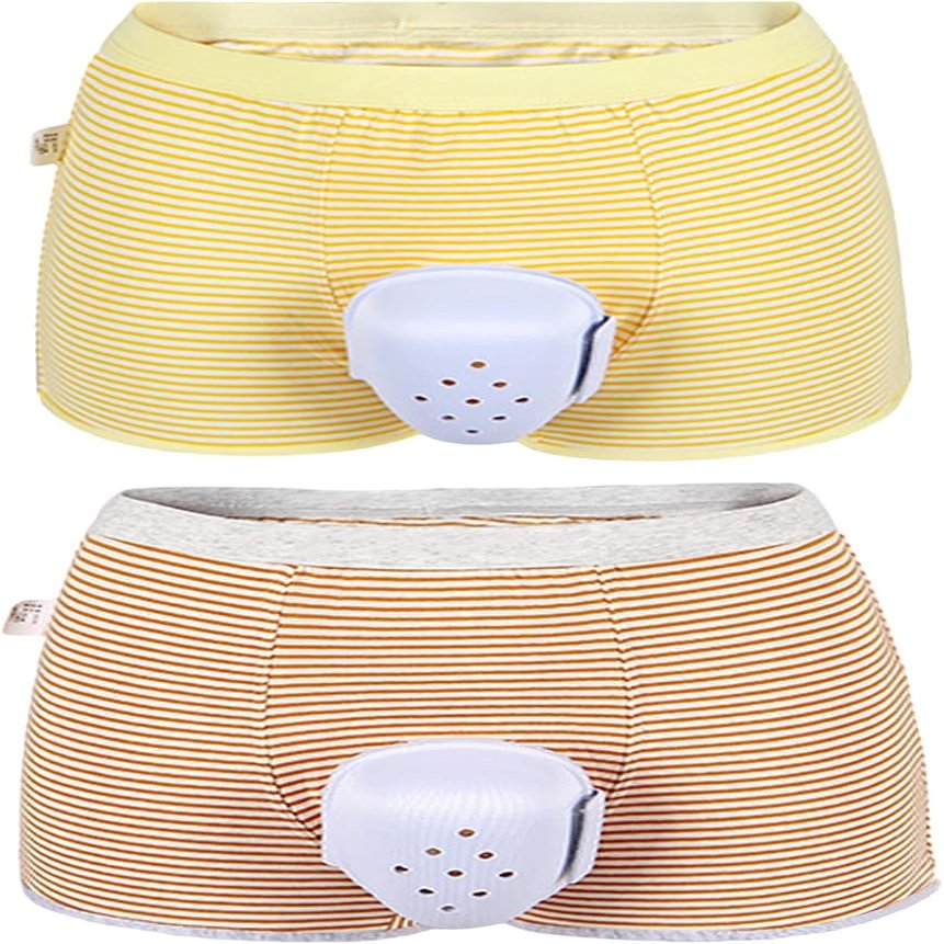 2pc Breathable Circumcision Underwear for Kids Post Circumcision Underwear Surgery Recovery Pants Protective Boxer Shorts for Boys After Surgery Care