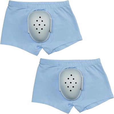 2 Pcs Breathable Post Circumcision Underwear for Boys, Circumcision Underwear, Surgery Recovery Pants, Healing Support Boxer Shorts, for Use After Pediatric Surgery Blue