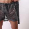 Mens Sexy Lingerie See Through Towel Robe Mesh Transparent Bathrobe Sleepwear Wear Full Length Sweater Men (Grey, XL) view 3