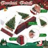 Pajean 100 Pcs Christmas Napkins Bulk Disposable Paper Decorative Guest Hand Towels Christmas Tree Cocktail Napkins Buffalo Plaid for Xmas Party Holiday Lunch Dinner Kitchen Bathroom Supplies view 3